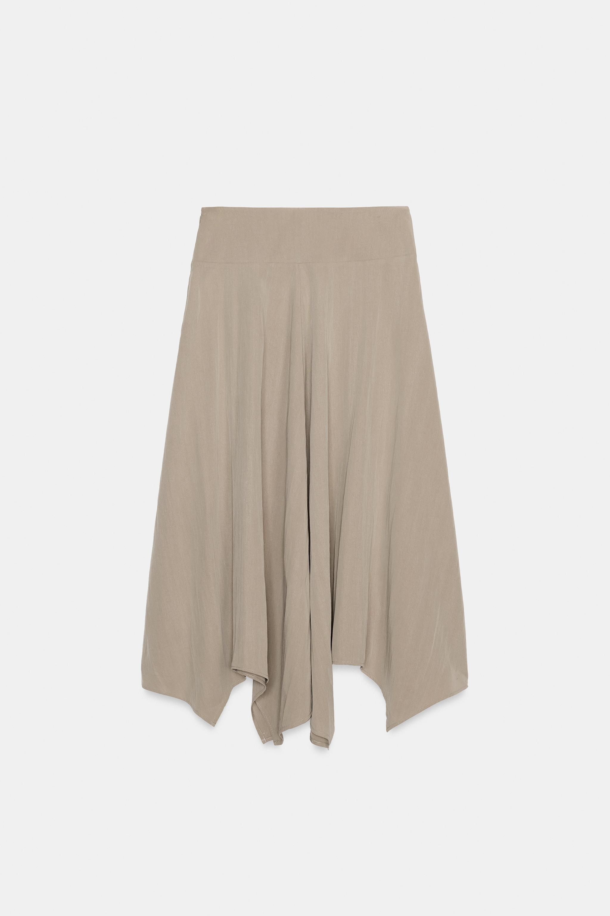 JUPE MI-LONGUE ASYMÉTRIQUE